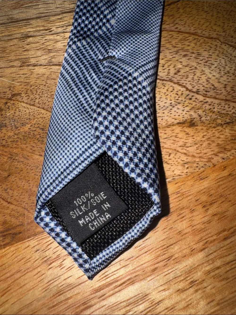 Lauren Ralph Lauren Blue/Grey Glen Plaid Prince of Wales  Men's Tie 60”